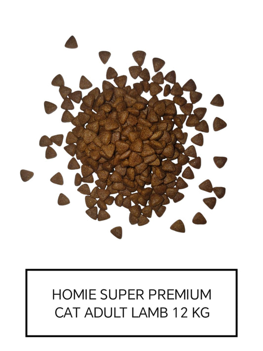 Homie Super Premium, Hrana uscata pentru pisici adulte, Cu continut redus de cereale, cu Miel, 12 kg