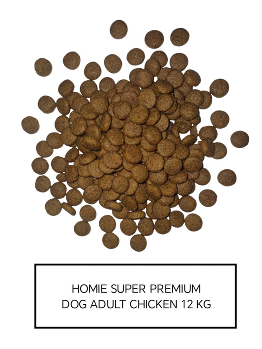 Homie Super Premium, Hrana uscata pentru caini adulti, Cu continut redus de cereale, Pui, 12 kg