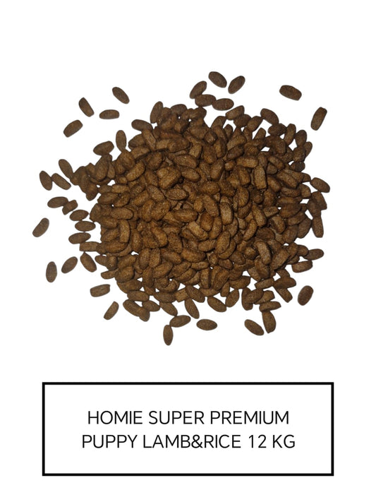 Homie Super Premium,Hrana uscata pentru caini juniori, cu Miel & Orez si continut scazut de cereale, 12 Kg